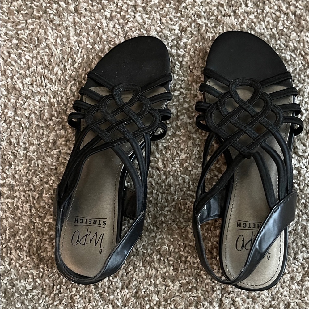 Impo Black Strappy Sandals